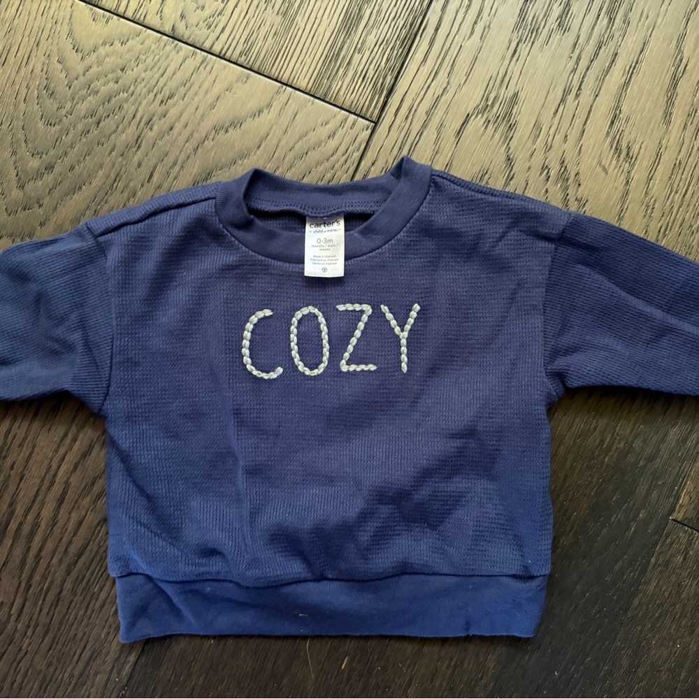 Carter’s Navy Blue Cozy Sweatshirt - Picture 2 of 4